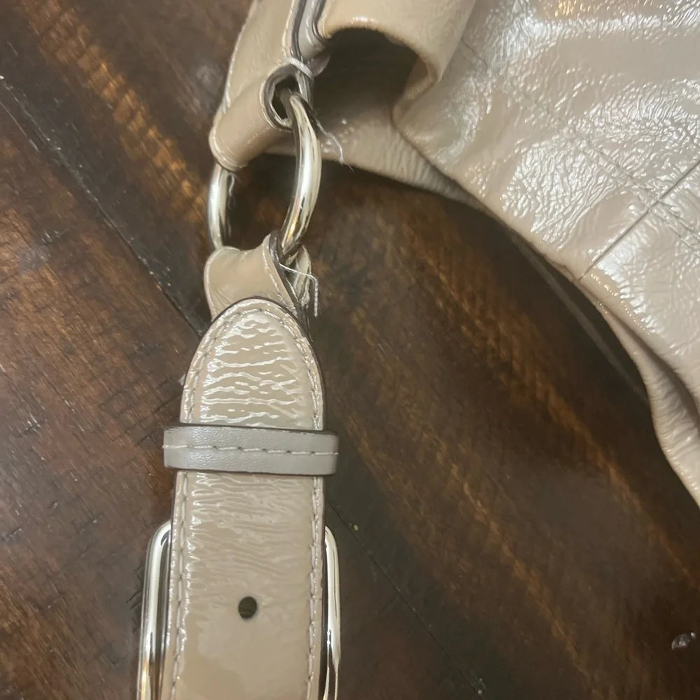 Coach Tan Leather Shoulder Bag with Relaxed Silhouette# 19755